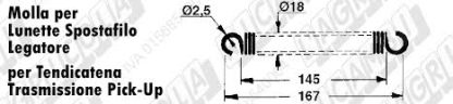 61.126-A      	  TRACTION SPRING L=167 - ø=18 - Filo ø 2,5
