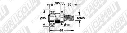 67.065  Rullo  per  giroandanatori  Deutz-Fahr mod. KS Vari 1.1044.050.102.00