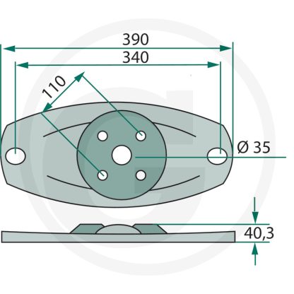 64756808210F   GRANIT Disco portacoltelli KUHN FC   Rif. Orig.: 56808210    56812600 - immagine 3
