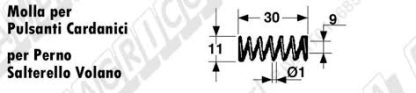 61.142  MOLLA a COMPRESSIONE     L=30 - ø=11 - Filo ø1 Imp. su New Holland Rif. Orig.: 29840  Imp. su Sgorbati Rif. Orig.: 29840; 1111/2216