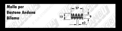 74.068      MOLLA a COMPRESSIONE  L=27 - ø=15 - Filo ø 3