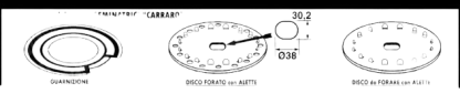77.708	DISCO FORATO con Alette Disco con Alette n°26 Fori x ø5,50 (Mais)