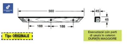 58.201-A PATTINO PISTONE SINGOLO PER ROTOPRESSA  New Holland - Sgorbati COD ORIG 	37954, 1111/7780 1111/10925  - 37954 521000