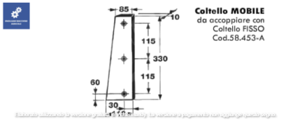 58.453-B 	COLTELLO MOBILE PER ROTOPRESSA WELGER COD ORIG 0982.25.13.00