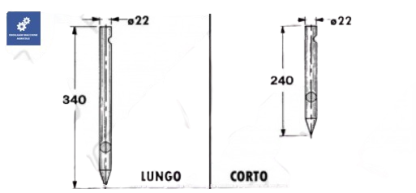 59.220  FORCONE in ALLUMINIO CORTO PER ROTOPRESSA New Holland  COD ORIG 521105