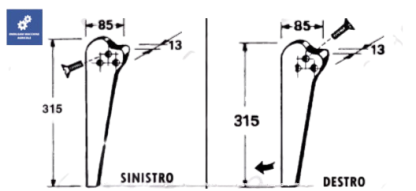 59.223  FORCONE in ALLUMINIO SINISTRO PER ROTOPRESSA Italo Svizzera  COD ORIG PR2524 7112524
