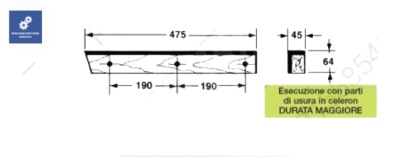 58.204 PATTINO PISTONE SINGOLO PER ROTOPRESSA Ama  COD ORIG 207-061/1