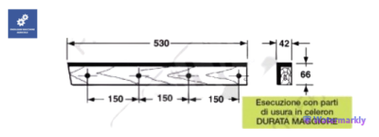 58.206  PATTINO PISTONE SINGOLO PER ROTOPRESSA AMA COD ORIG 307-045