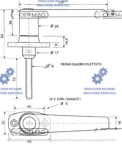 62121 MANIGLIA UNIVERSALE CON CHIAVE - immagine 2