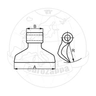 M03400410  Mazza Ricambio Trincia Maschio Corazza Giraffa Tigre  Mazza31/20