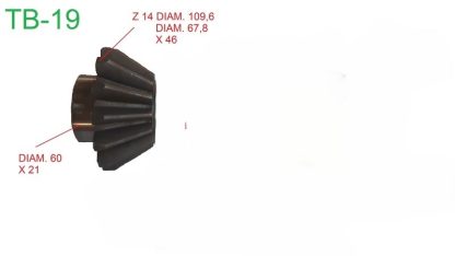 TB19 PIGNONE FRESA MASCHIO TIPO B ZAPPATRICE MASCHIO B