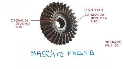 TB27  CORONA  FRESA MASCHIO  TIPO B  CORONA ZAPPATRICE TYPO B
