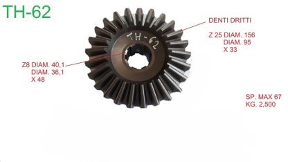 TH 62   CORONA PER FRESA  MASCHIO NC   Z = 25
