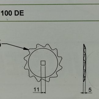 LD 100 DE    DISCHETTO COLTELLO CARRO MISCELATORE DIAM 95 MM STELLARE DESTRA