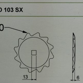 LD 103 SX   DISCHETTO COLTELLO CARRO MISCELATORE DIAM 95 MM