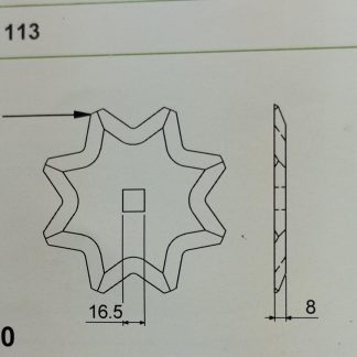LD 113 DISCHETTO COLTELLO CARRO MISCELATORE DIAM 144 MM