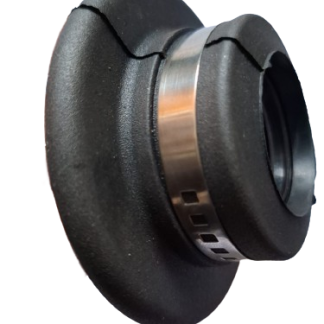 CUFFIA COMPLETA DI PARAOLIO E CUSCINETTO (SOSTITUITO IL CUSCINETTO CON BOCCOLA IN TEFLON)  PER SEMIASE DA 30 MM  PER MOTOAGRICOLA GENEROSA